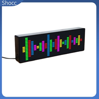 Shocc นาฬิกาอิเล็กทรอนิกส์ Led สเปกตรัมเพลง ควบคุมด้วยเสียง 1624rgb