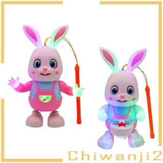 [Chiwanji2] โคมไฟกระต่าย สไตล์วินเทจ DIY สําหรับฉลองเทศกาลฤดูใบไม้ผลิ ในร่ม กลางแจ้ง