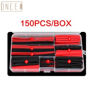 【ONCEMOREAGAIN】Reliable Protection for Your Wires 150PCS Black Red Heat Shrink Tubing Kit