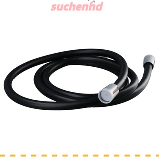 Suchenhd สายฝักบัวอาบน้ํา แบบมือถือ เนื้อแมตต์ สีดํา หมุนได้ 360 องศา ไม่มีหัวงอ แบบเปลี่ยน ยาว 2 เมตร