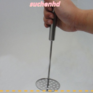 Suchenhd เครื่องบดมันฝรั่ง สเตนเลส ขนาดเล็ก สะดวก สีเงิน สําหรับเด็ก