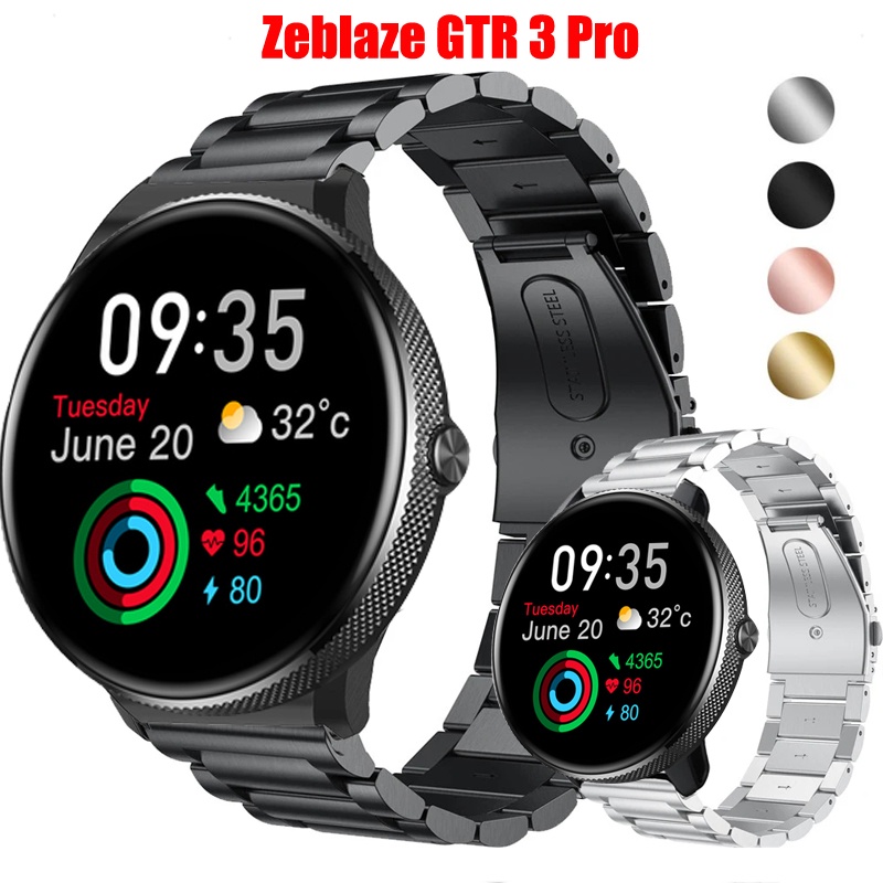 สายนาฬิกาข้อมือสเตนเลส 22 มม. สําหรับ Zeblaze GTR 3 Pro Smartwatch Zeblaze GTR 3 Pro