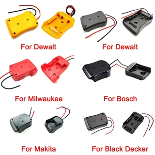 สําหรับ Makita/Bosch/Milwaukee/Dewalt/Black & Decker 18V แบตเตอรี่อะแดปเตอร์ขั้วต่อ DIY อะแดปเตอร์ Dock Holder 14 Awg สายไฟ