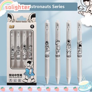 Solighter ปากกาหมึกเจล สีดํา สําหรับเขียน ลงลายเซ็น 4 ชิ้น ต่อชุด