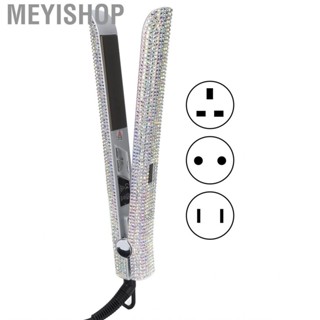 Meyishop Electric Hair Straightener Rhinestone  Titanium  Fewer Stroke 2 in 1 Flatter Retain More Heat for Barber Shop Female