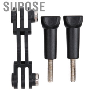 Supose Black Plastic Double Head Mount Holder Adapter  Flash Light Tripod Bracke Set