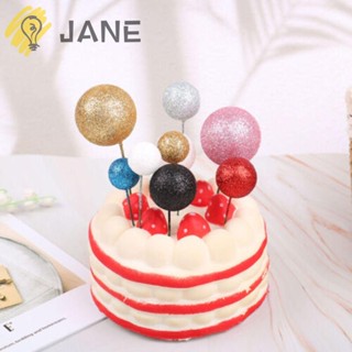 Jane ท็อปเปอร์ รูปลูกบอล คละสี สําหรับตกแต่งเค้ก คัพเค้ก ขนมหวาน งานแต่งงาน งานเลี้ยงวันเกิด DIY 20 ชิ้น