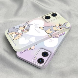 เคสโทรศัพท์มือถือ PC แข็ง ปิดด้านหลัง ลายกระต่ายน่ารัก แวววาว สําหรับ Oppo A57 2022 4G A77s A77 A17 F11 A9 A5 A11 A55 A56 A92S Reno4 Z A93