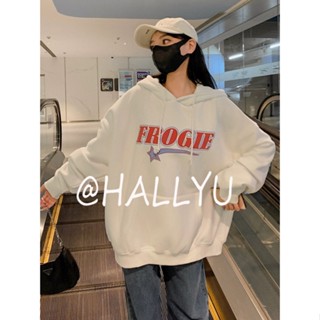 HALLYU เสื้อกันหนาว เสื้อฮู้ด fashionable ทนทาน ดูสวยงาม มีชีวิตชีวา WWY23909RE37Z230911