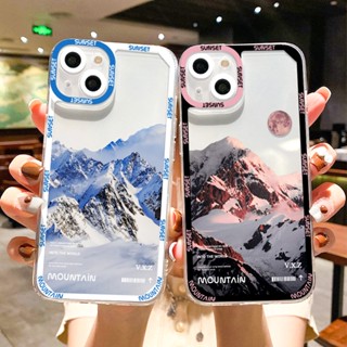 ภูเขาน้ำแข็งสูง เเคสโทรศัพท์ TPU Compatible for iPhone 11 14 13 12 15 Pro Max 7 8 14 Plus XR XS Max SE 2020