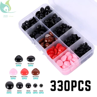 330 ชิ ้ นความปลอดภัยตาและจมูกชุดพลาสติกสีสันสดใสความปลอดภัยตาและจมูกสําหรับตุ ๊ กตาโครเชต ์ ทํา SHOPQJC0489