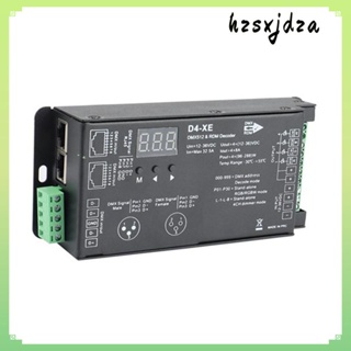 อะไหล่ตัวควบคุมถอดรหัส 4CH D4-XE DMX PWM หรี่ไฟได้ 12V-36V หน้าจอดิจิทัล 2000Hz 500HZ สําหรับไฟ RGB LED