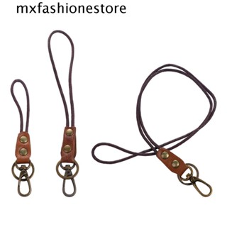 Mxfashione สายคล้องคอ หนังวัวแท้ แฟชั่น สําหรับกุญแจ บัตรประจําตัวประชาชน
