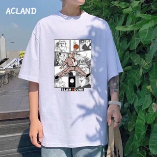 Acland เสื้อยืดผู้ชาย ผู้ชายเสื้อเชิ้ต เสื้อยืด ผ้านุ่ม ใส่สบาย ไม่หด ไม่ต้องรีด 36Z230908