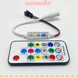 Suchenhd แถบไฟ Led 17 คีย์ DC5-24V DC USB 3Pin รีโมตคอนโทรล สําหรับ WS2812B WS2811 5050