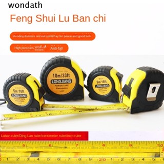 Wonda Lu Ban เทปวัดฮวงจุ้ย สเตนเลส 5 7.5 10 ม. ความแม่นยําสูง แบบพกพา สีดํา สําหรับงานไม้