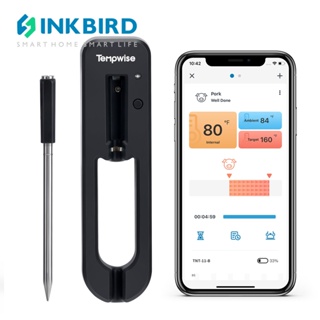 Inkbird Tempwise TNT-11-B เครื่องวัดอุณหภูมิเนื้อสัตว์ดิจิทัล ไร้สาย บลูทูธ กันน้ํา IP67 พร้อมแอปควบคุม สําหรับเตาอบ บาร์บีคิว