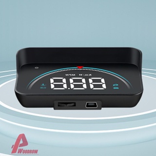 เครื่องตรวจจับความเร็ว GPS ดิจิทัล HUD หน้าจอ LED แรงดันไฟฟ้าต่ํา อุปกรณ์เสริม สําหรับรถยนต์ [Woodrow.th]