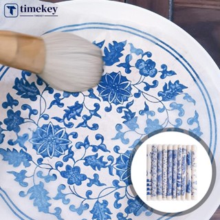 Timekey กระดาษเซรามิก ลายดอกไม้ สีฟ้า และสีขาว 47*35 ซม. B6X6