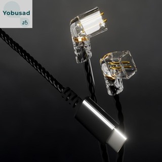 [Yobusad.th] สายเคเบิลถัก 0.75 มม. TYPE-C สําหรับ CCA KZ TRN QDC DUNU SIMGOT