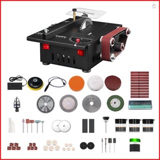 Geevorks 150W Mini Bench Saw and Belt Sander for Precise Cutting and Sanding Tasks