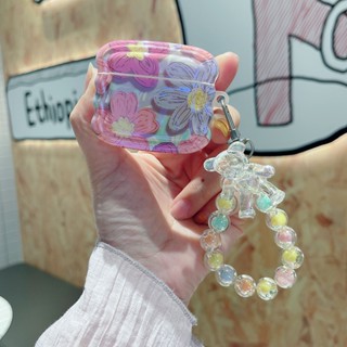 เคสหูฟังบลูทูธไร้สาย ลายดอกทานตะวัน สีน้ํามัน กันกระแทก สําหรับ Airpods Pro2 3 2 1 Airpods 3 2021