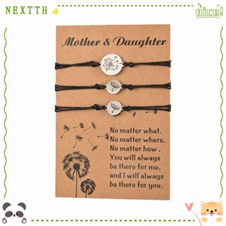 Nextth ชุดสร้อยข้อมือสเตนเลส ปรับได้ ลายดอกแดนดิไลอ้อน สําหรับคู่รัก แม่ ลูกสาว