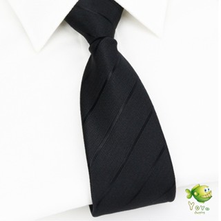 YOYO เนคไทแฟชั่นผู้ชาย เนคไทนักธุรกิจ สีพื้น แบบซิป ไม่ต้องผูก  Mens tie