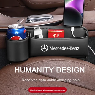 ที่วางแก้วน้ําหนัง แบบสากล สําหรับรถยนต์ W207 W211 Mercedes Benz EQE W204 W212 W222 W206 W124 W218