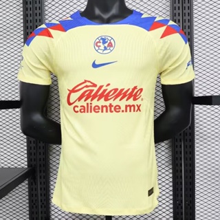 เสื้อกีฬาแขนสั้น ลายทีมชาติฟุตบอล América Player Version 23 24 Club ชุดเหย้า สีเหลือง สําหรับผู้ชาย และผู้ใหญ่