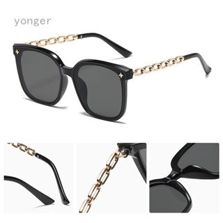 Yonger แว่นตากันแดด ทรงสี่เหลี่ยม ป้องกันรังสีอัลตราไวโอเลต แฟชั่นสําหรับผู้ชาย และผู้หญิง