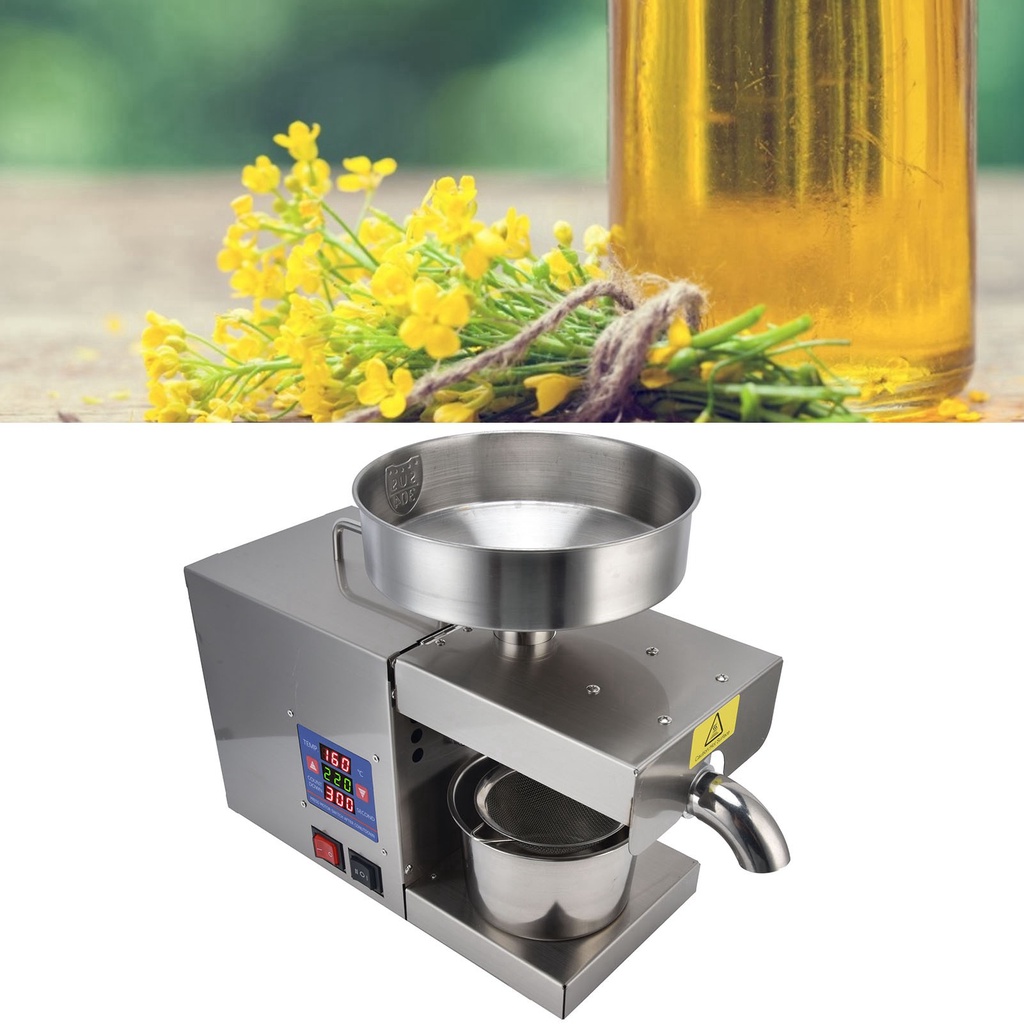 Home&amp;Gardening เครื่องสกัดน้ำมันอัจฉริยะสแตนเลสธัญพืชเครื่องสกัดน้ำมันดิจิตอลแบบร้อนเย็นสำหรับครัวเรือนเชิงพาณิชย์