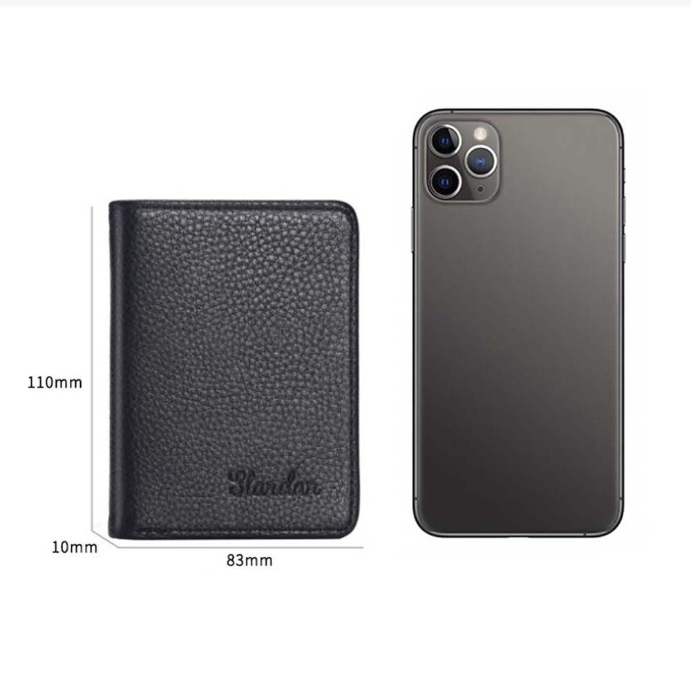 กระเป๋าสตางค์ หนัง PU ขนาดเล็ก แบบพกพา ใส่บัตรเครดิตได้ มีหลายช่อง ใส่เหรียญได้ สไตล์นักธุรกิจ สําหรับผู้ชาย - รูปที่ 6