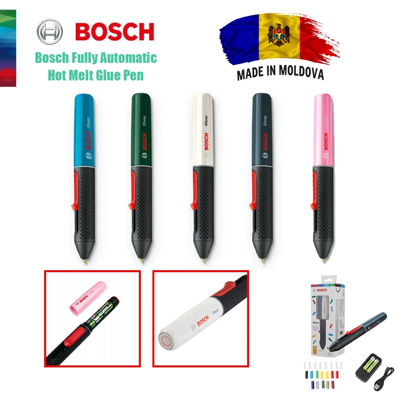 Bosch Gluey ปืนกาวปากกา รุ่น Gluey  ใช้ถ่านแบบAAน.น. 65g ระยะทำความร้อน1นาที