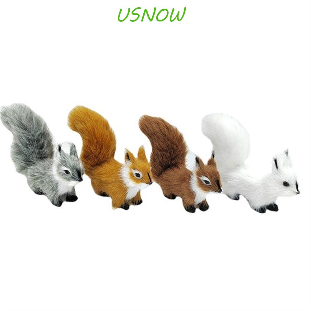 Usnow ตุ๊กตากระรอกจําลอง น่ารัก ของขวัญวันเกิด คริสต์มาส สําหรับตกแต่งห้องนอน
