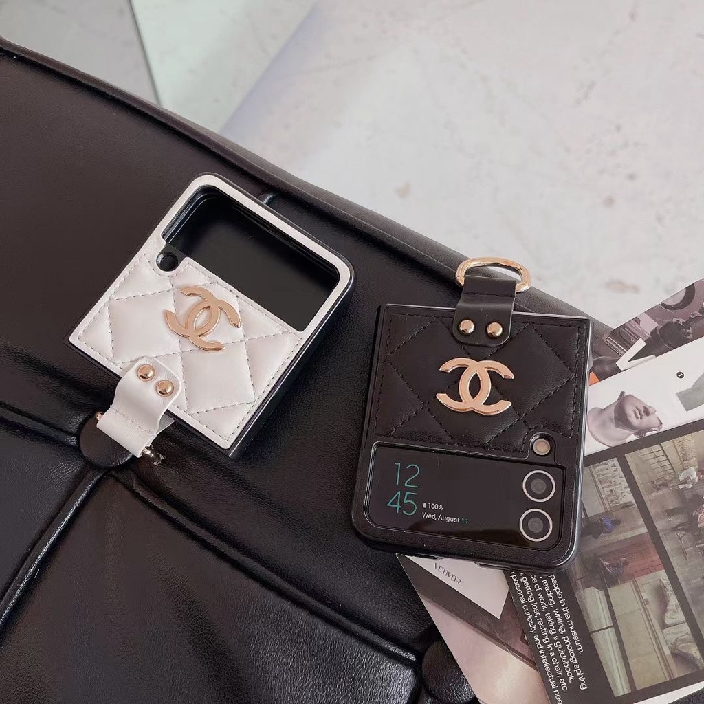 เคสโทรศัพท์มือถือหนัง ฝาพับ หรูหรา สําหรับ Samsung Galaxy Z Flip 3 4 5