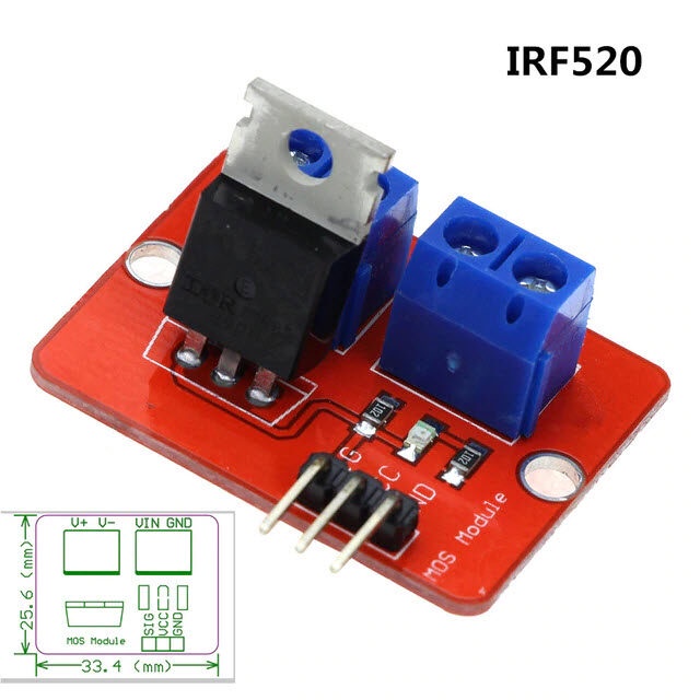 IRF520 MOSFET Driver Module For Arduino