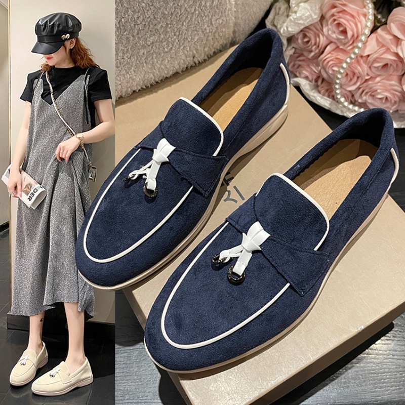 Hwshoes รองเท้าส้นแบน ระบายอากาศ สไตล์วินเทจ ใส่สบาย