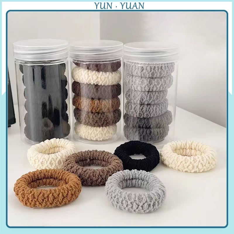 [Yunyuan] ที่คาดผมกระป๋อง ยืดหยุ่นสูง ไร้รอยต่อ หนา สําหรับผู้หญิง 6 ชิ้น