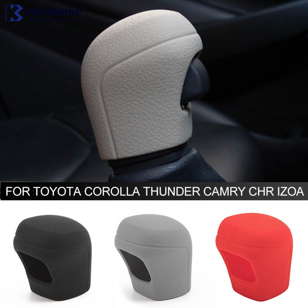 Okcatzone ปลอกหุ้มหัวเกียร์รถยนต์ ซิลิโคน สําหรับ Toyota Corolla Thunder Camry CHR IZOA D6X9