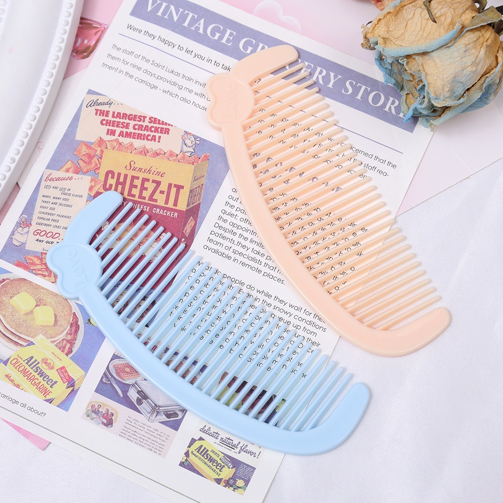 หวีพลาสติก ขนาดเล็ก แบบพกพา ป้องกันไฟฟ้าสถิตย์ สีแคนดี้ สไตล์เกาหลี สําหรับนวดหนังศีรษะ - รูปที่ 7