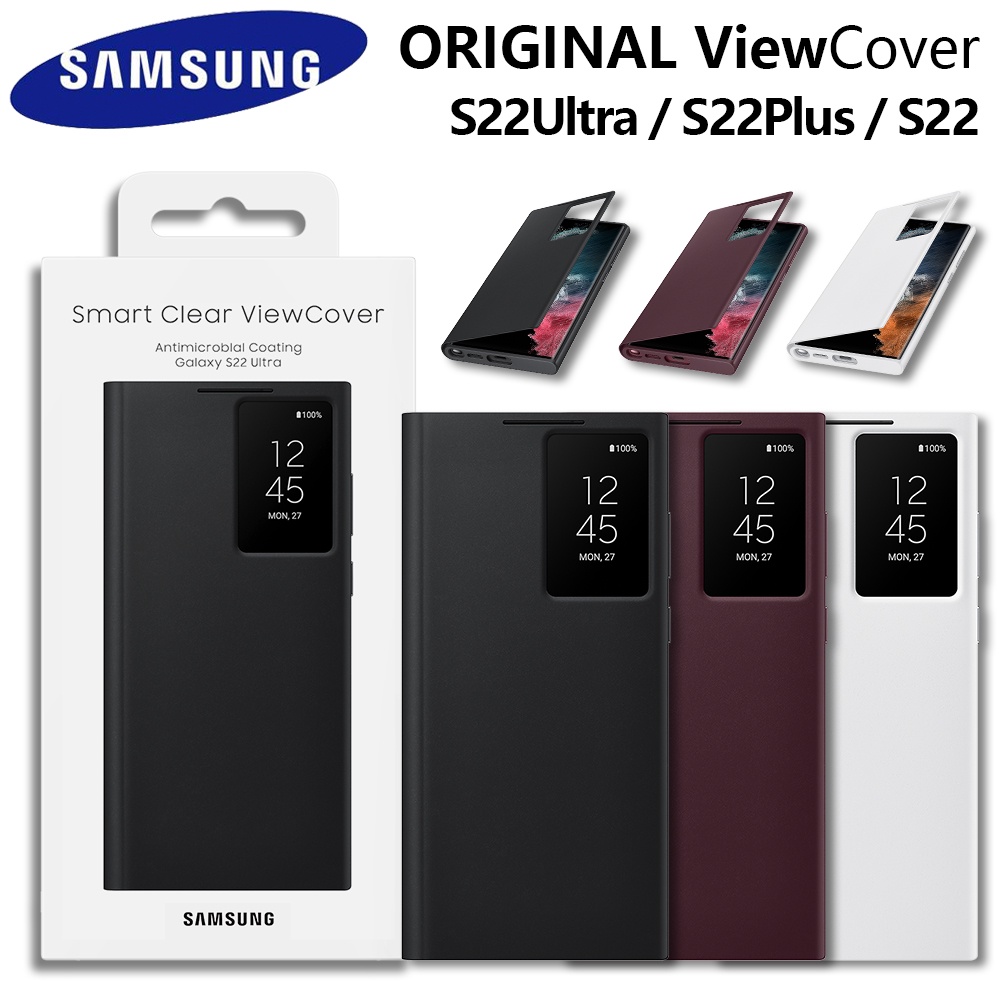 Samsung Galaxy S22 Ultra S-View Flip Case เคสหนังคุณภาพสูง Samsung Galaxy S22Ultra Protector Shell & Box