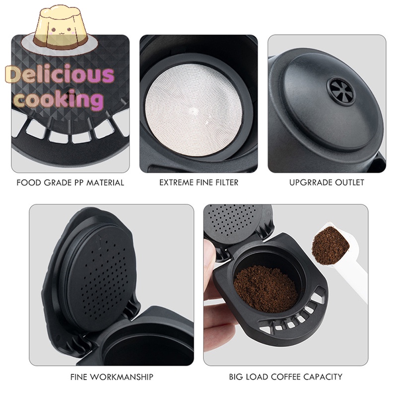 [Delicious Cooking] อะแดปเตอร์แคปซูลกาแฟ ใช้ซ้ําได้ สําหรับ Dolce Gusto