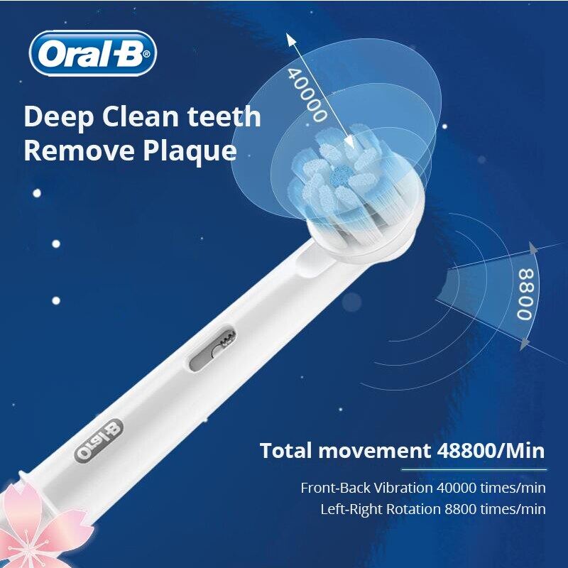 ทางปาก-ข มือโปร 4000 แปรงสีฟันไฟฟ้าแบบชาร์จไฟได้ 3ง โซนิคหมุนสวิงสมาร์ทผู้ใหญ่แปรงฟัน 4 โหมดการแปรงฟัน 2 นาทีจับเวลา