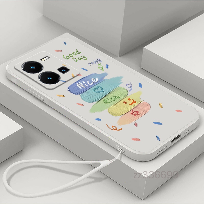 เคส VIVO Y22 2022 VIVO Y22S VIVO Y35 4G VIVO Y35 Plus Y27 4G VIVO Y36 4G Y36 5G Y27 5G Y27S เคสโทรศัพท์มือถือ ซิลิโคน ขอบตรง ลาย NICE DIY สําหรับ VIVO Y22 2022 VIVO Y22S VIVO Y35 4G VIVO Y35 Plus Y27 4G VIVO Y36 4G Y36 5G Y27 5G Y27S