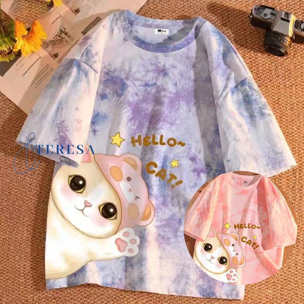 เสื้อผ้าวัยรุ่นน่ารัก เสื้อโอเวอร์ไซส์สไตล์เกาหลี สกรีนลาย