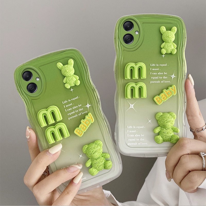 เคสโทรศัพท์มือถือ ซิลิโคนนิ่ม ลายตุ๊กตาหมี 3D สําหรับ Samsung Galaxy A05 A 05