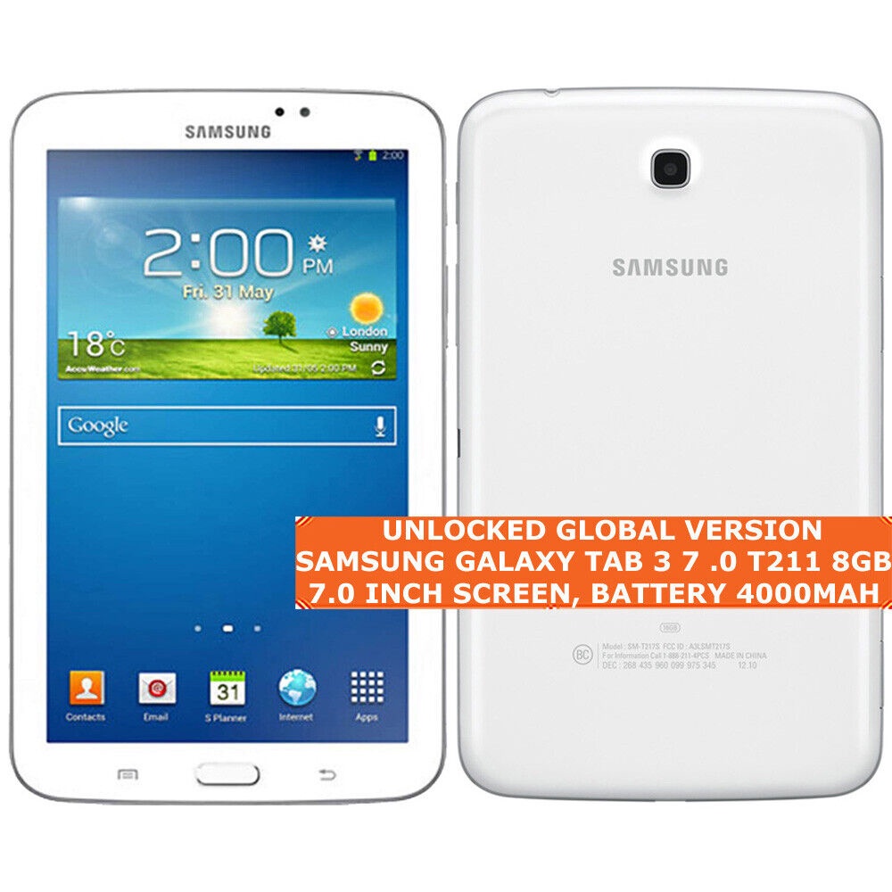 แท็บเล็ต Wi-Fi ปลดล็อกแล้ว 3G สําหรับ Samsung Galaxy Tab 3 7.0 SM-T211