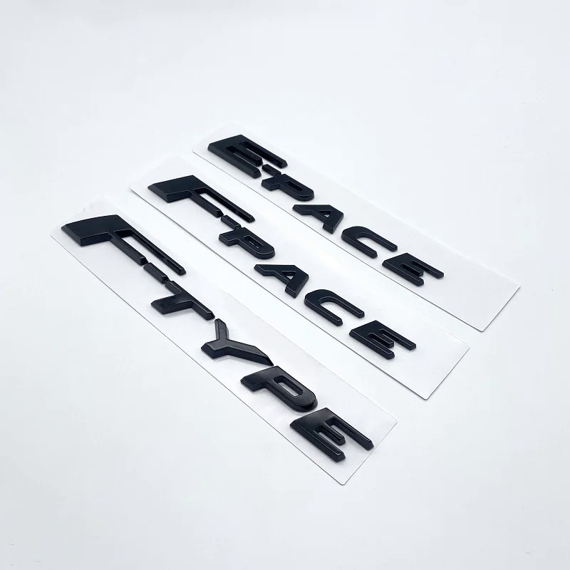 Glossy Black Letters Numbers P200 P250 P300 P350 20T 25T 30T AWD Emblem for Jaguar F-type F-pace E-p