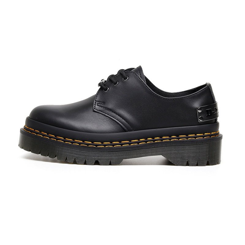 dr.martens 1461. บ้าจริง รองเท้าบูทมาร์ติน สายคู่ สีเหลือง PUFZ สําหรับผู้ชายและผู้หญิง